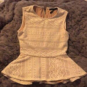 BCBG BOHO PEPLUM TOP